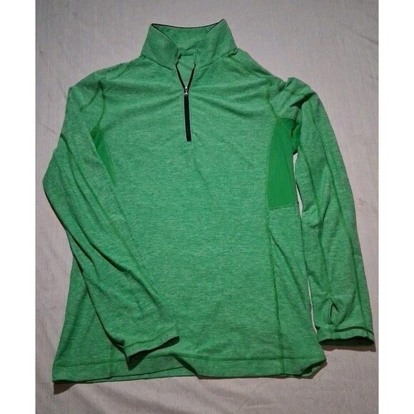 lululemon athletica Other - Lululemon Sweater Mens Large Green Running Yoga 1/4 Zip Pullover Active